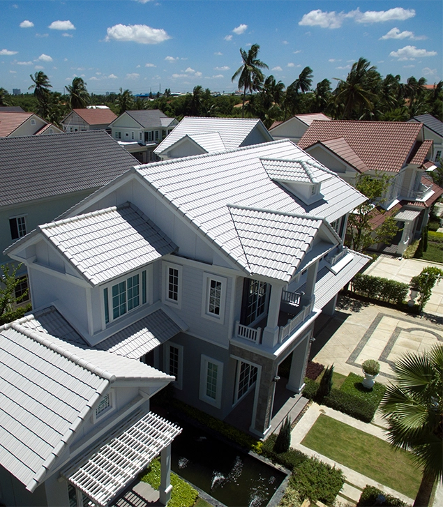 new roof on a large home